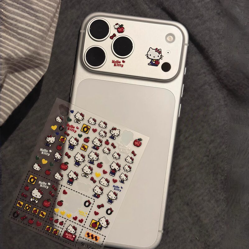 Hello Kt Phone Stickers DIY Lens Phone Case Decoration Small Patterns Suitable for Apple 17 Dji Female Ins Cute