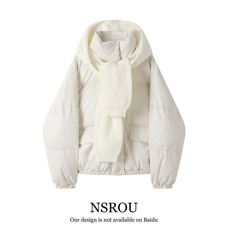 Korean Style High-End Winter Thickened 90% White Duck down Leather Jacket Women's Windproof Shawl Hooded Warm Jacket Korean Style High-End Winter Thickened 90% White Duck down Leather Jacket Women's Windproof Shawl Hooded Warm Jacket