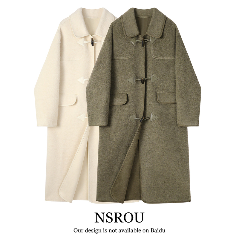 Milky White Double-Sided Woolen Cashmere Coat for Women 2026 Autumn and Winter High-End New Design Woolen Jacket Milky White Double-Sided Woolen Cashmere Coat for Women 2026 Autumn and Winter High-End New Design Woolen Jacket