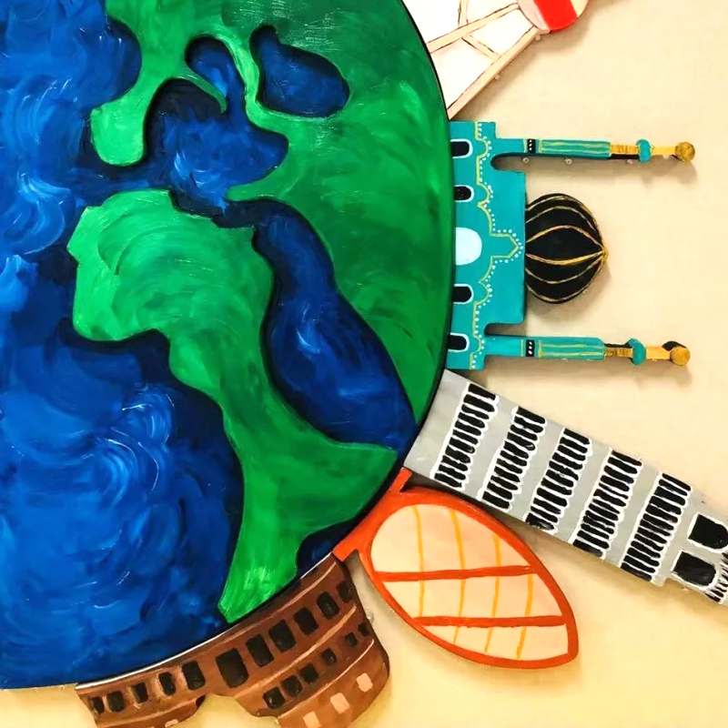 Kindergarten Earth Village Themed Wall Decoration, Environment Creation, Environmental Protection, Cultural Hall, Corridor, Classroom Layout