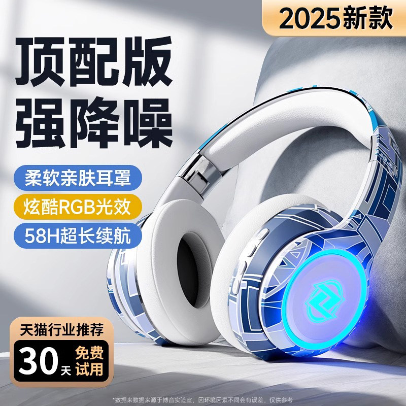 Berlin Voice Over-Ear Bluetooth Headphones 2025 New Wireless Gaming Noise-Canceling Computer Headset Full-Ear Coverage