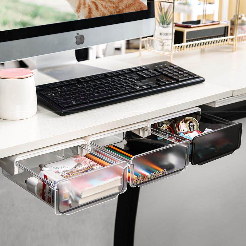 Space use under the table drawer type storage box station desktop storage rack desk rack storage table bottom hidden
