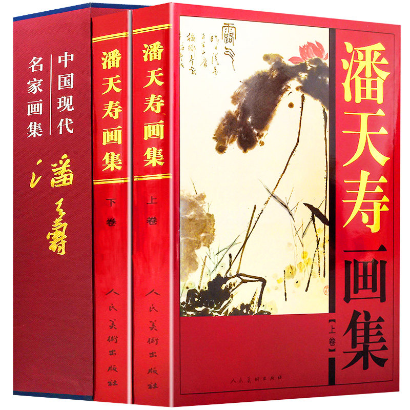 潘天壽畫集全2冊16開函套銅版紙彩印精裝書畫集全集花鳥畫論稿潘天壽談