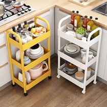 Snack shelf storage Living room net red floor Multilayer Bedroom Bedside Bedside Removable Kitchen Cart Bathroom storage rack