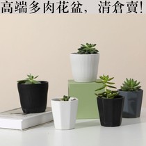 Xinjiang flower pot multi-meat ceramic mesh red high face value Inwind creative personality Desktop office Small potted plants