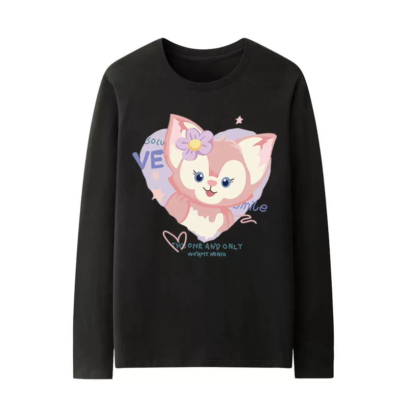 Кроссоверний тениска Disney женская с длинным рукавом осень Lina Belle Stella костюм девочек Duffy Shirley Mei одежда