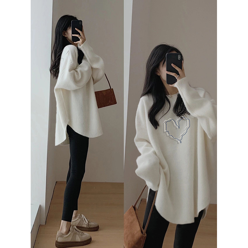 Spring Autumn Season Pure Cotton Long Sleeve T-Shirt Woman Autumn Winter Fat Mm Thickened Grinding in undershirt with long covered butt blouses-Taobao