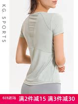 Net gauze quick-drying fitness clothing Net red womens summer thin yoga short sleeve slim T-shirt sports shirt slim training