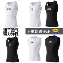 Curry sports vest men quick-drying high-elastic tight fitness clothing Owen basketball training waistcoat running T-shirt sleeveless
