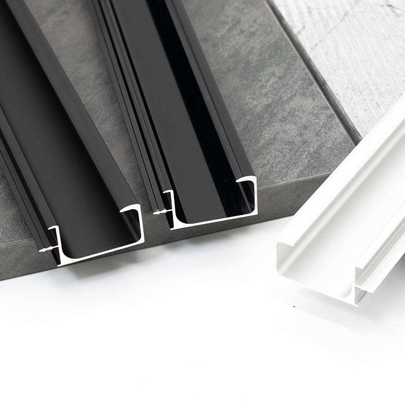 g-shaped integral cabinet door handle aluminum alloy kitchen integral cabinet invisible embedded cabinet door hidden g-shaped handle modern minimalist