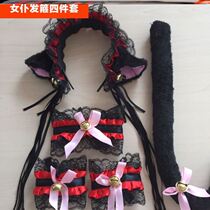 Cat claw gloves cosplay cartoon cat color matching gloves party performance full velvet cat claw finger cover