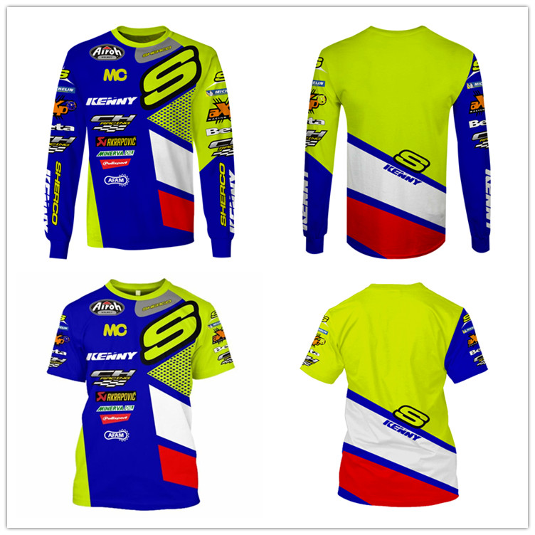 Mountaineering bicycle riding clothes long-sleeved off-road motorcycle quick-drying clothes summer large size motorcycle speed drop suit customization