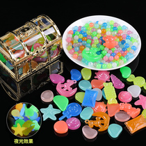 Gem Toys Night Children Plastic Color Crystal Light Stone Hand Diy Wear String Beards Girl Necklace