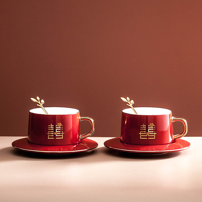 Wedding gift pair cup for girlfriends practical atmosphere wedding couple cup brother sister-in-law newcomer a pair of gift boxes