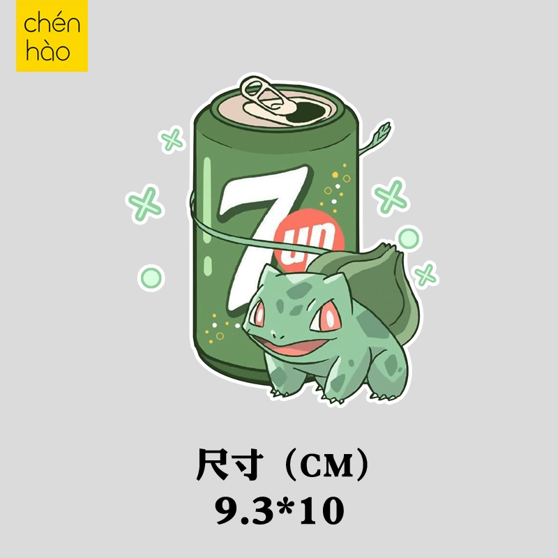 Hoạt hình sáng tạo Doremon Bulbasaur Pikachu khớp phản quang xe ô tô cá nhân hóa xe ô tô điện tem dan xe oto 