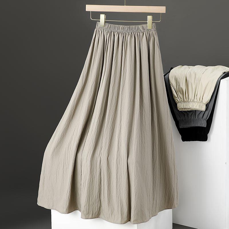 Long summer thin long skirt, high waist, A-line Long summer thin long skirt, high waist, A-line
