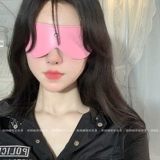 Завяжите мне глаза, кожаная маска для глаз, лишение зрения, сексуальная затемняющая повязка на глаза, заклепки, реквизит для настроения, ролевая маска для глаз