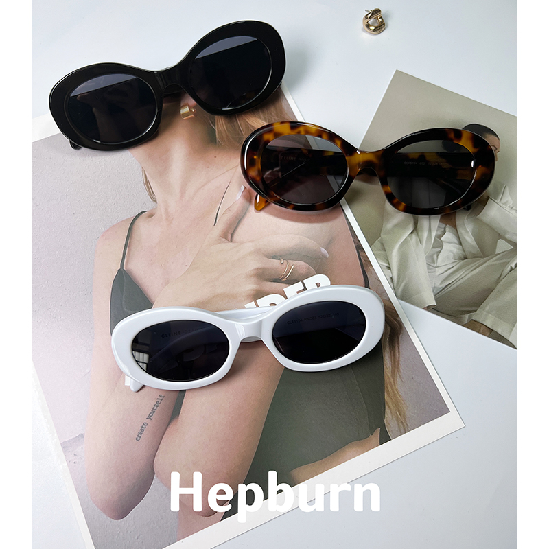 Arc de Triomphe sunglasses female 2022 new oval cat eye little red book ins retro niche sunglasses with myopia