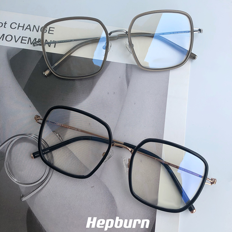 Ins wind big box OlsenS model Su Yan artifact Xiaohongshu net red with the same paragraph can be equipped with 0 degree anti-blue light myopia