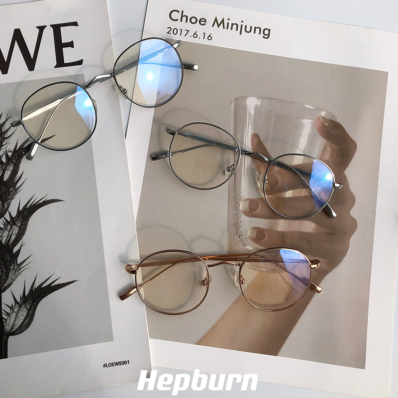 Xiuzhi same glasses ins wind round frame gentle glasses pure titanium round frame can be matched with myopia glasses