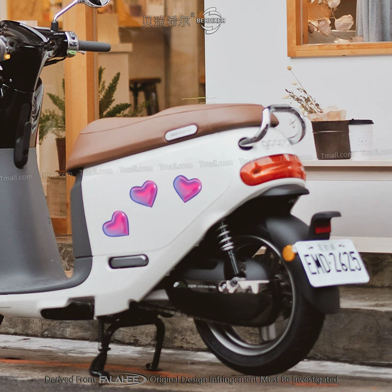 Cartoon sticker, waterproof retroreflective helmet, electric car