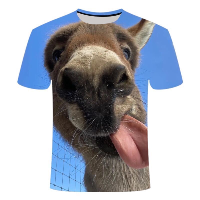 Funny Donkey 3D Printed Short-Sleeved T-Shirt, Niche Stylish Fashion Trend, Handsome and Comfortable Round-Neck T-Shirt for Men and Women Funny Donkey 3D Printed Short-Sleeved T-Shirt, Niche Stylish Fashion Trend, Handsome and Comfortable Round-Neck T-Shirt for Men and Women