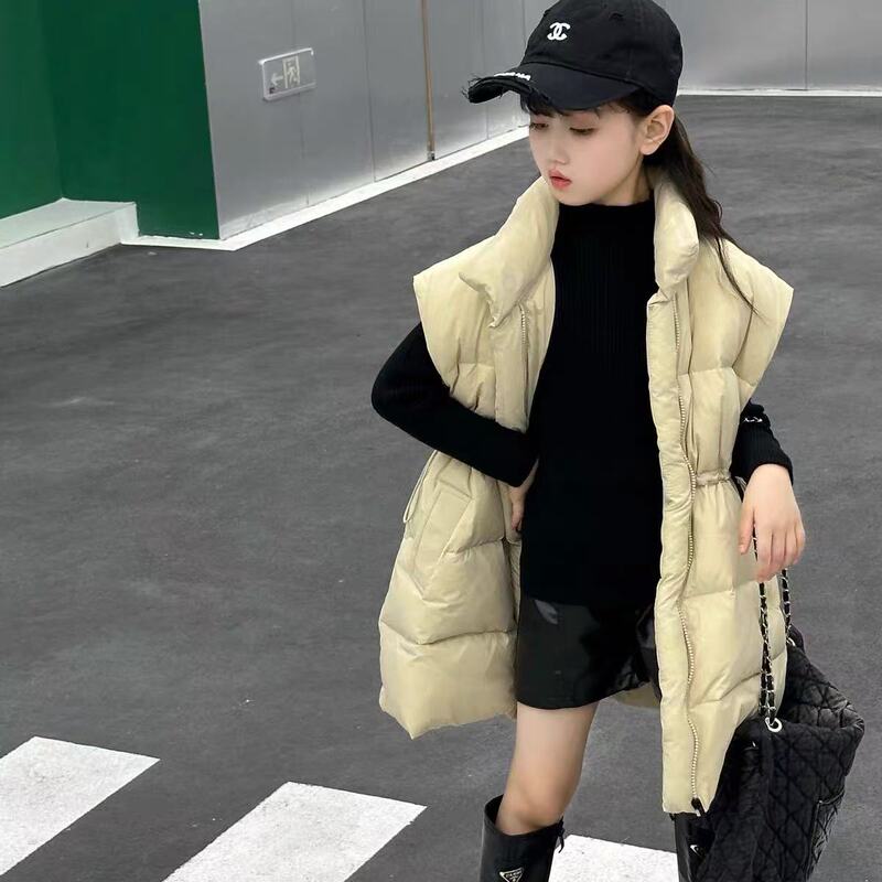 23169【Department Store Clearance】Solid Color Long down Vest