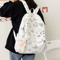 School bag female middle school student girl backpack Japanese cute junior high school student small fresh and versatile large-capacity backpack