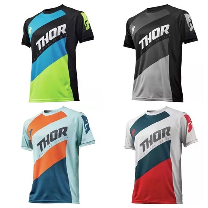 Summer THOR downhill suit mountain bike riding suit jacket men and women T off-road motorcycle suit short-sleeved custom