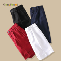 Children Suits Shorts Red Boy 50% Mid Pants White Elementary School Kids Hide Green School Pants Kindergarten Black West Pants