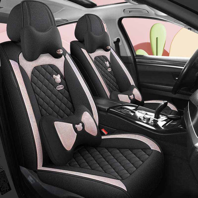 Чехол для автокресла four seasons universal Chevrolet goddess cartoon Kia K5 тканевая льняная подушка сиденья all-inclusive для женщин
