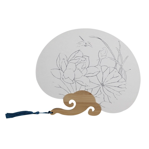 Tuan Fan Fan Diy Материал Сумка Ручная Рука Бьючная рисовая бумага живопись фанат Детская деятельность Ручная рука белая краска вентилятор с белой краской