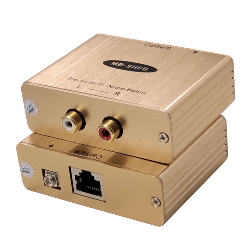 Stereo high fidelity analog audio network cable extender RCA turn RJ45 remote twisted pair transmitter anti-interference-Taobao