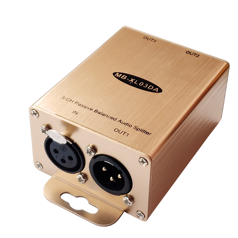 Audio signal allocator 1 in 2 out simulation professional balance audio one-two amplifier sound one in three