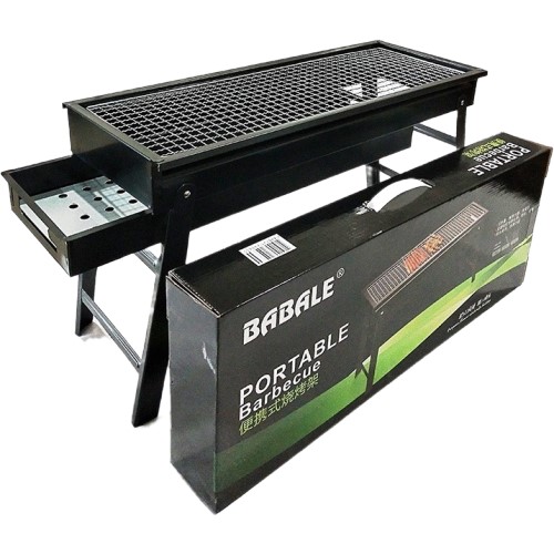 Barbecue grill barbecue grill outdoor large barbecue box household folding full set of charcoal barbecue skewers barbecue tools