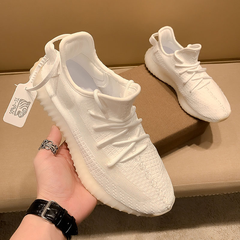 Couple simple fashion coconut shoes men 350V2 night full of stars small white shoes sneakers real explosive casual shoes