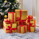 Christmas, New Year's Day Gift Box Window Props, Gold and Red Gift Box Set, Christmas Tree Decoration Box