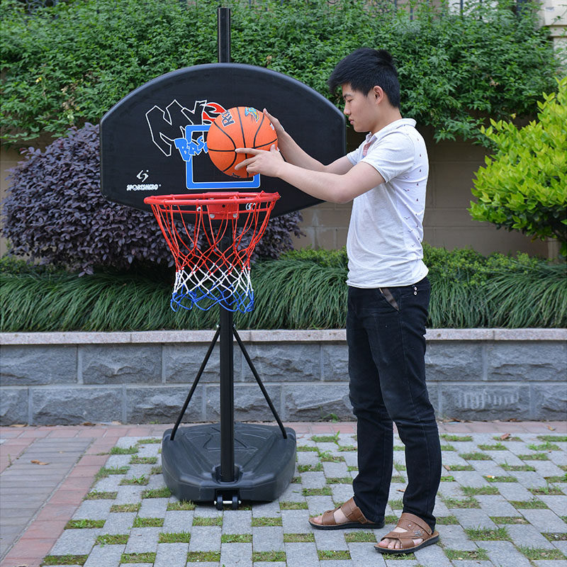 Adult indoor and outdoor standard basket home floor-standing teenagers and children can lift and move outdoor basketball shelf