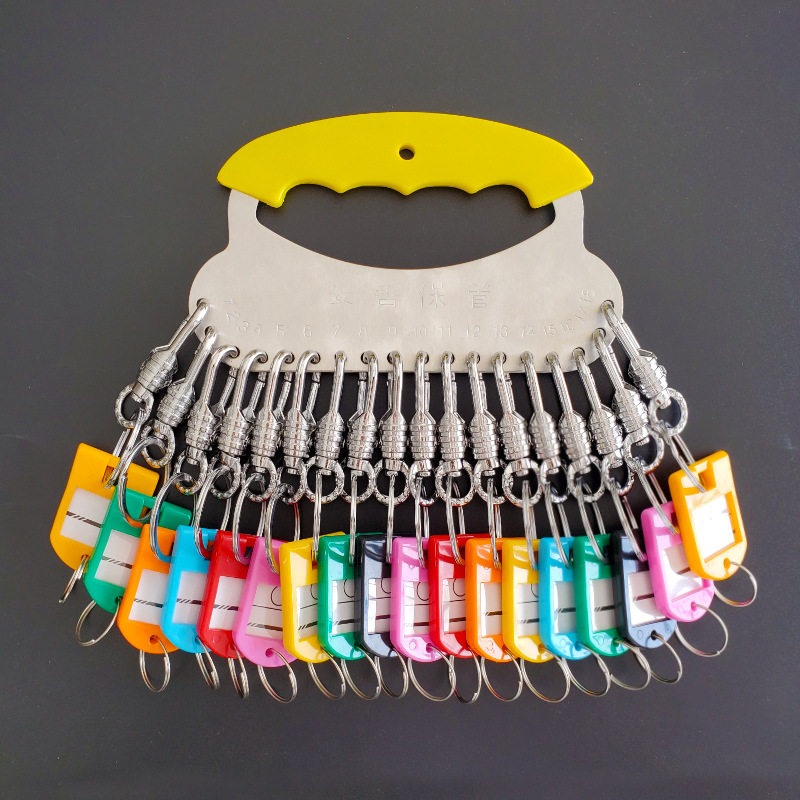 Super large thickened stainless steel key ring ring key containing plate string cingulum mark plate classifiable finishing deity