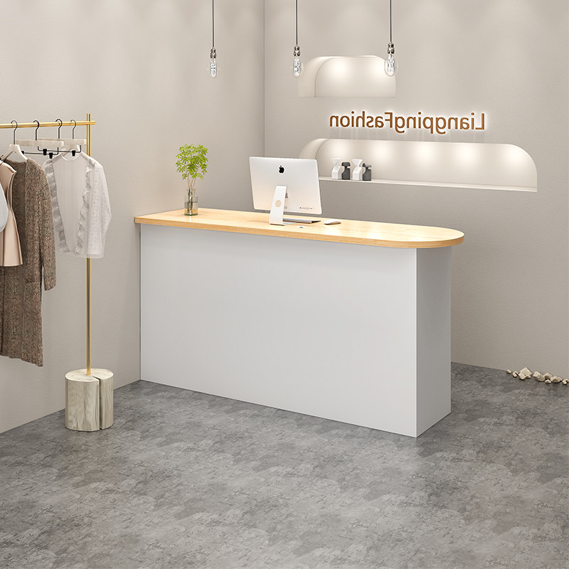 Clothing Store Collection Silver Counter Women's Clothing Shop Small Bar Table Minima Modern Beauty Salon Cosmetics Beauty Nail Store Front Desk