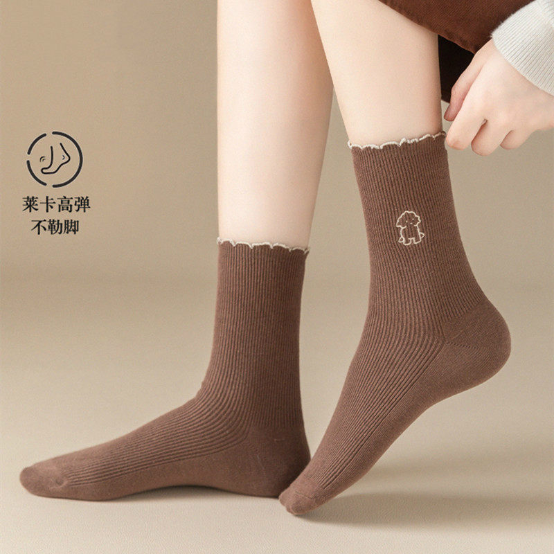 Japanese socks female autumn and winter Japanese cotton cartoon cute socks anti-odor and sweating socks