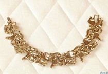 Chic 05 Hall JuSis Western antique jewelry MONET elegant colour enamel floral leaf bracelet