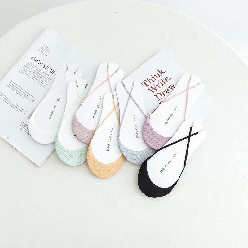 Harness Invisible Socks Woman Summer Thin socks Short socks Shallow Mouth Lady Invisible Socks Ice Silk Half Palm Heel High Heel Sandal Socks Socks