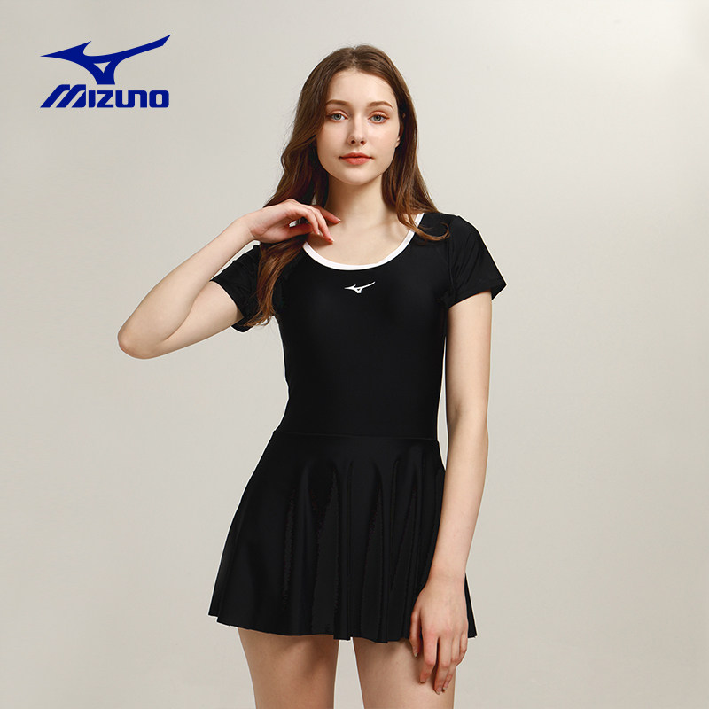 Mizuno swimsuit women's conservative one-piece skirt style 2023 new model to cover the flesh and look thin vacation hot springs to cover the belly swimsuit