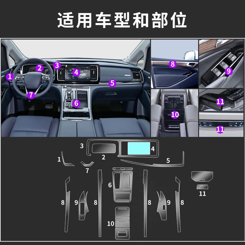 gạt mưa honda city GAC Trumpchi m8 nội thất bảo vệ phim truyền thuyết điều khiển trung tâm trang trí phụ kiện ô tô sửa đổi phụ kiện ô tô phim đặc biệt gạt mưa ô tô bạt che ô tô 