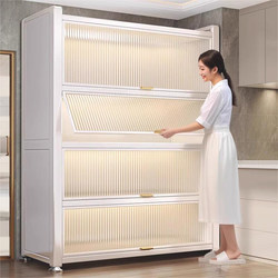 Kitchen Multifunctional Storage Rack For Home Cupboard Oven Microwave Oven Storage Rack Multi-Layer Floor Dustproof Storage Cabinet