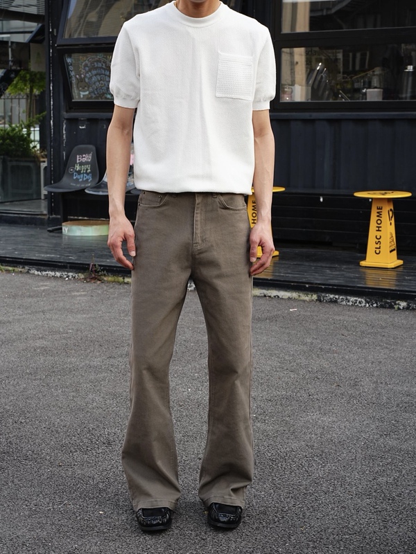 Beilaya【Magic Pants】Slightly Flared Casual Men's Spring and Summer Slightly Stretchy White Wide-Leg Pants American Cleanfit Style
