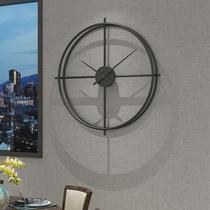 Personalized minimalist wall clock living room creative fashion light luxury internet celebrity 2024 table hanging wall modern clock background decoration