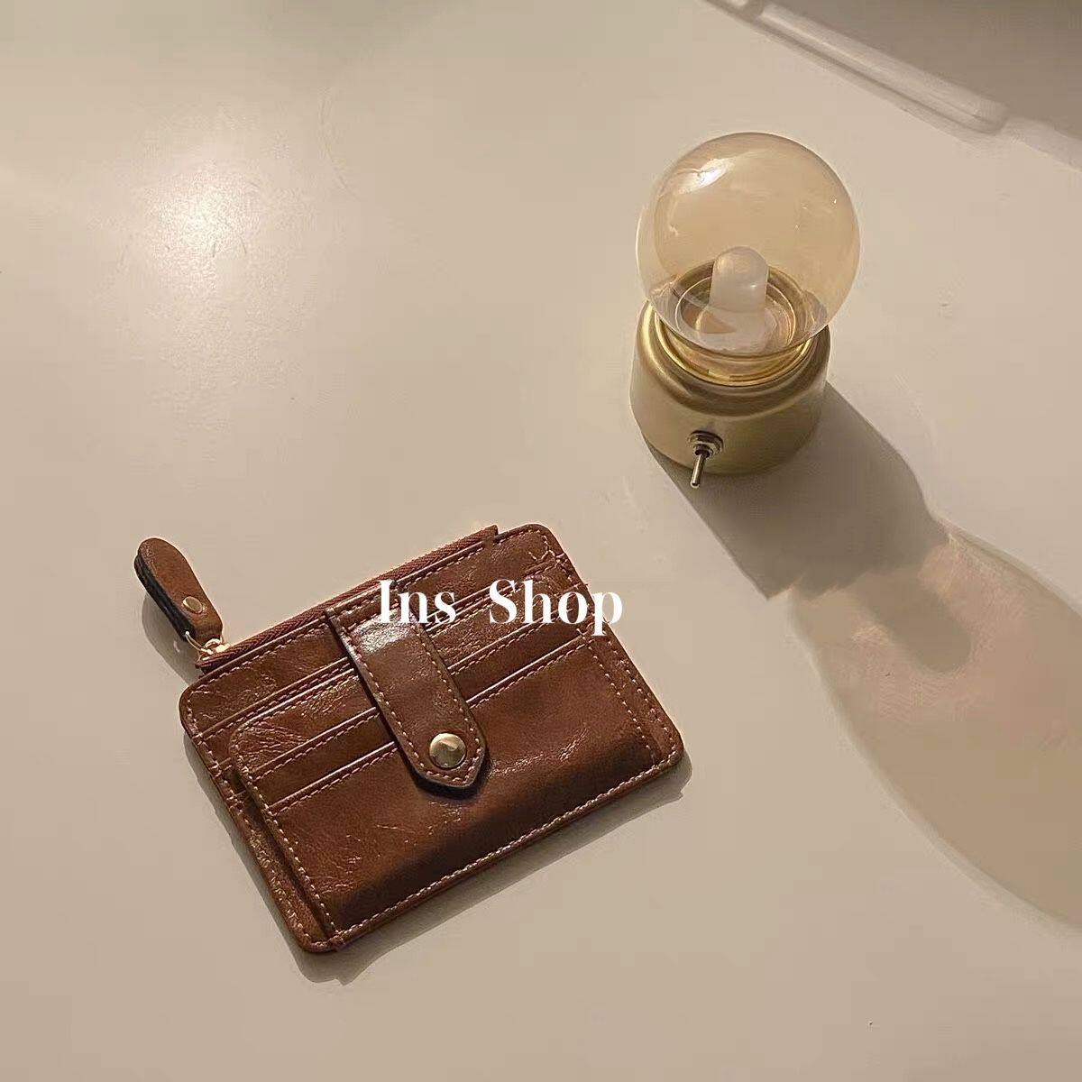 2022 new dark multi-card slot short small zero wallet card bag mini-card bag lovers card bag