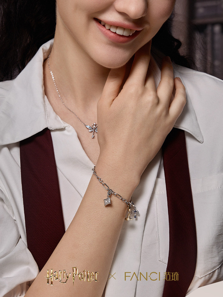 [Global Release] Fanci Fan Qi × Harry Potter Collaboration Charms Gift for Women DIY Bracelet 925 Silver